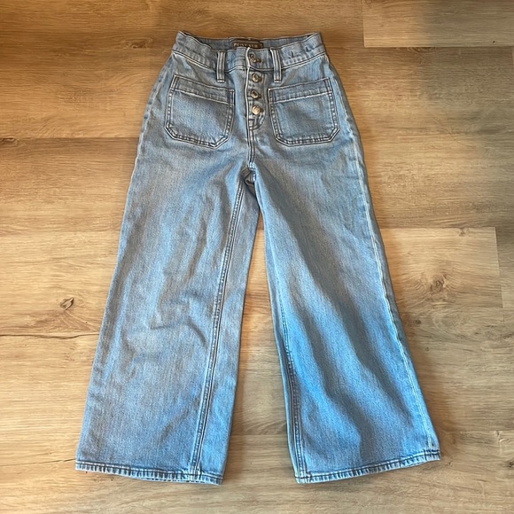 J. Crew Point Sur wide-leg crop jean in clean light wash sz 23P - Picture 2 of 12